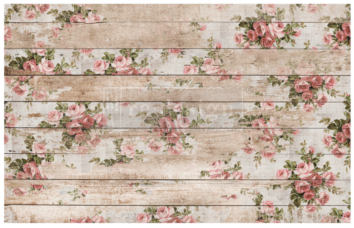 REDESIGN DECOUPAGE DECOR TISSUE PAPER – SHABBY FLORAL – 2 SHEETS (19″ X 30″)